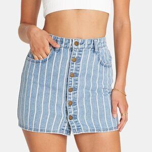 Billabong Cotton Striped Denim Skirt size 28